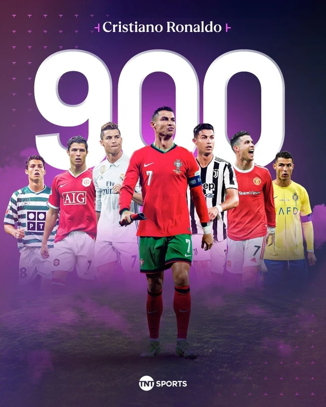 Cristiano Ronaldo chính thức cán mốc 900 bàn thắng trong sự nghiệp